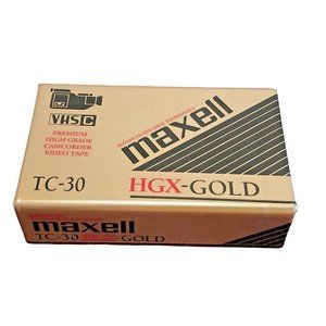 New Maxell VHS-C Tape TC-30 HGX-Gold Camcorder Video Camera Cassette